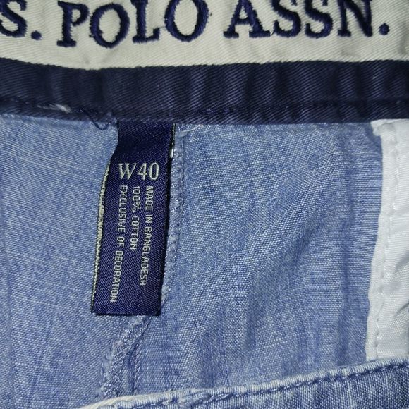 US Polo Association Men's Shorts Blue Size 40 Flat Front - Picture 4 of 5